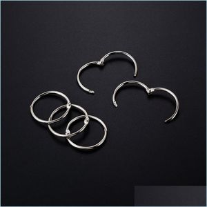 Key Rings Livre Binder Flexible Open Metal Ring Circlips 3x44mm Nickel pour le dossier Diy PO Tags d'album Clips MTI PUTS DROP DE DHGARDEN DH13Z