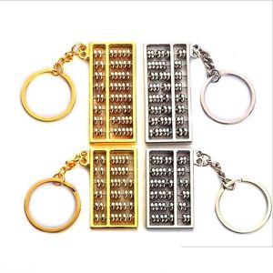Porte-clés Style chinois 6 Gear 8 Gears Gold And Sier Abacus Metal Keychain Gifts R109 Mix Order 20 Pieces A Lot Keychains Drop Deliv Dhfbs