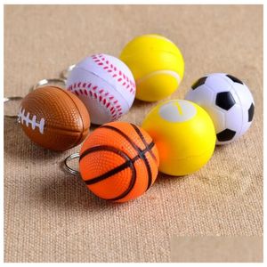 Porte-clés Pu Football Chaîne Jouet Balle Jouets En Mousse Kr177 Porte-clés Mélanger Ordre 20 Pièces Beaucoup Drop Delivery Jewelry Dhvff