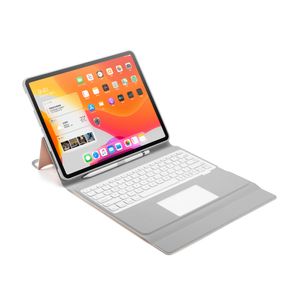 Funda para teclado Bluetooth inalámbrico 7 colores retroiluminado con LED Touchpad Flip Stand Cover con portalápices para iPad Pro 12,9