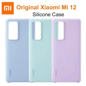 Claviers 100% d'origine Xiaomi Mi 12 / 12x / 12s Case liquide Silicone MI12 compatible avec la couverture arrière Xiaomi 12x 12s