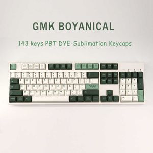 Claviers 143 touches GMK Botanique Keycaps PBT Colorant-Sublimation Clavier Mécanique Keycap Cherry Profil Pour MX Switch T230215