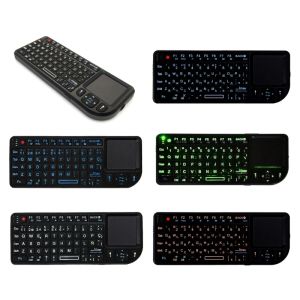 Claviers du clavier sans fil 2.4G avec rétro-éclairage de souris TouchPad Mini Keyboard Multi Media Handheld Remote Clavier pour PC