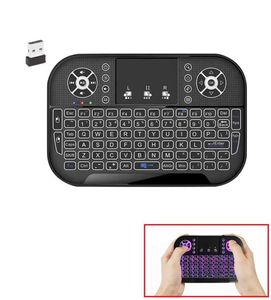 Claviers A8 Mini clavier compatible Bluetooth 2.4G double mode touche de poche rétro-éclairage souris télécommande pour Windows Android TVL240105