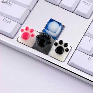 Teclados DIY Resina Molde Keycap Teclado mecánico Tapa Extractor Soporte Personalidad Pata de gato Molde de silicona Gota de cristal Pegamento Trabajo hecho a mano YQ240123