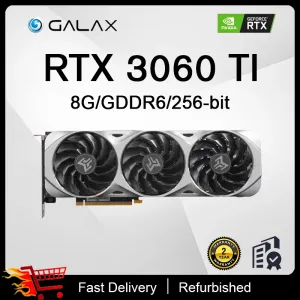 Claviers Galax RTX 3060 TI METAL MASTER OC 8GB GDDR6 PCIE4.0 256BIT 8PIN CARTE vidéo de jeu Placa de Graphics Card GPU 3060TI