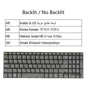 Teclados Teclado para Lenovo IdeaPad S145 15API 15ast 15igm 15iil 15IKB 15Iml 15iwl, V14015iwl, V14515 Atast árabe griego coreano hebreo hebreo