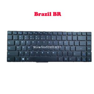 Teclados Reemplazo de la computadora portátil teclado para jersey para Ezbook S5 14 'Brasil BR vacío 2 pines con botón de encendido NUEVO