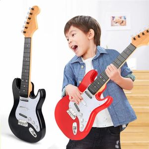 Teclados Piano Guitarra eléctrica grande Los juguetes pueden tocar Versión con batería Música Principiantes Aprende a tocar instrumentos musicales Juguete educativo para niños 231214