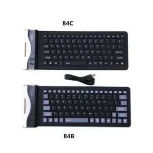 Claviers clavier en silicone USB portable pour ordinateur portable PC flexible Clavier pliable imperméable Clavier sans fil Soft Keys MINI COUVERTURE