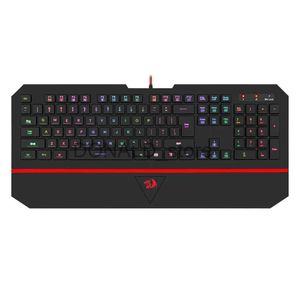 Claviers Redragon K502 clavier de jeu RGB LED rétro-éclairé 104 touches clavier silencieux avec repose-poignet pour jeux PC Windows J240117