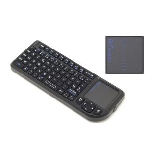 Claviers RII X1 Français (Azerty) Mini Keyboard sans fil 2,4 GHz avec pavé tactile pour Android TV Box ordinateur