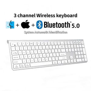 Claviers Clavier rechargeable sans fil Bluetooth 5.0 Type-C pour MacBook Pro Air iMac iPhone iPad Pro Air Mini Windows Linux G230525