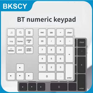 Claviers Wireless Numeric Numeric Bluetooth3.0 Keypad 34 touches Clavier numérique pour comptabilité Tablette de la tablette PC Windows IOS Mac OS Android