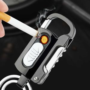 Porte-clés ouvre-vin couteau lampe de poche un mot tournevis multi-fonction métal coupe-vent électronique briquet Gadget S4QP