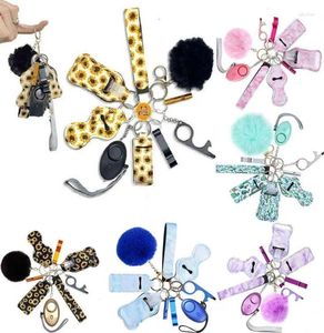 Keychains 10 Set Safety Autofense Keychain for Women Girl Personal Alarm Mini Product Multi Genshin Impact Accessories Emo