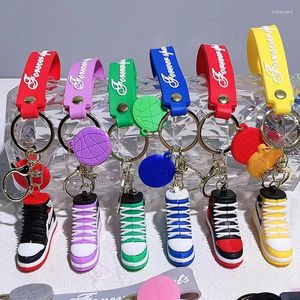 Porte-clés 100 pièces 3D Mini Ai1 chaussures de sport en caoutchouc porte-clés en gros PVC porte-clés basket-ball sport porte-clés avec boîtes 832 choisir des styles