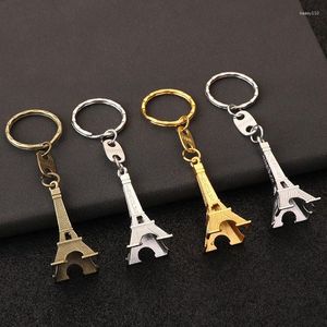 Porte-clés 10pcs créatif métal fer artisanat tour eiffel modèle porte-clés pour ami femmes hommes cadeau bijoux