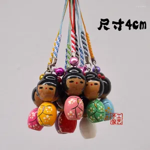 Porte-clés 1pc japonais marionnette pendentif téléphone corde petits cadeaux 4cm kimono poupée porte-clés