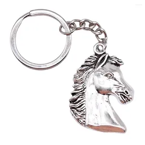 Keychains 1pcs Horse Keychain para llaves de automóviles Accesorios de accesorios Joyas que fabrican suministros Tamaño de anillo 28 mm