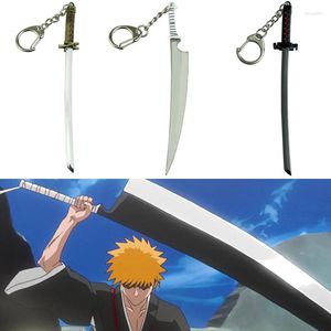 Porte-clés porte-clés eau de Javel Kurosaki Ichigo Zangetsu épée alliage pendentif porte-clés pour hommes voiture Anime accessoires cadeaux