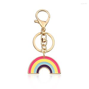 Llaveros Cute Rainbow Keychians Keyrings Car Key Holder Bag Charm