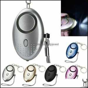 Porte-clés Accessoires de mode Sirène de défense personnelle 130Db Sécurité anti-attaque pour les enfants et les femmes âgées portant une alarme de panique en plein air