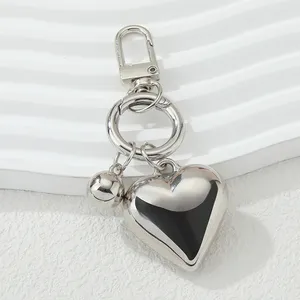 Keychains aleación de moda Big Hearts Little Ball Key Rings For Women Men Frathidy Gift Bag Bag Bag Jewelry