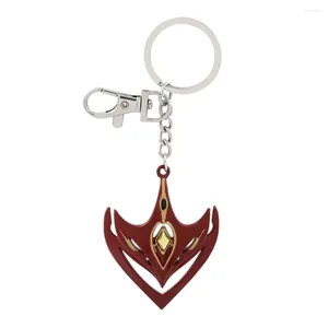 Keychains Gend Genshin Impact Keychain Cosplay Cosplay Tartaglia Masque Badge Metal Pendant Car Saclepack Key Holder Bijoux Accessoires