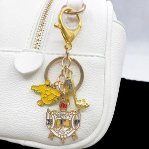 Porte-clés faits à la main sororité grecque jaune bleu Sigma Gamma Rho caniche bouclier chaussures à talons hauts porte-clés accessoires bijoux porte-clés Forb22