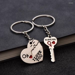 Porte-clés en forme de coeur anglais écraser sur votre cadeau porte-clés nouveauté créative produit pendentif en gros Logo personnalisé