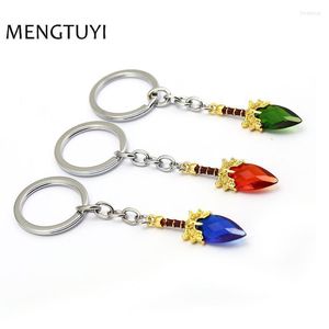 Llaveros J Store Dota 2 Llavero Color dorado Metal Llavero Aghanim's Sceptre Sleutelhanger Anillos Bolsa Colgante Juego Accesorios Fred22