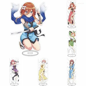 Porte-clés Japon Anime Quintuplets Quintessentiels Nakano Ichika Cosplay Acrylique Action Figure Nino Miku Stand Modèle Bureau Décor Fans Cadeau