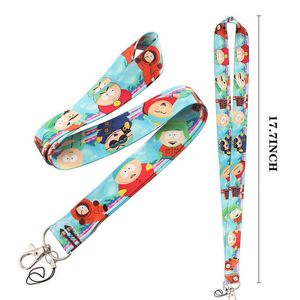 Porte-clés Kawaii South Park Cartoon Animation Téléphone Mobile Corde Carte D'identité Longe Tag Longe Suspendu Cou Porte-clés Caméra Sports Longe T230217