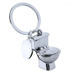 Keychains Keychain toilettes 3d mini pendentif métal