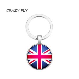 Llaveros Lanyards 2021 Crazy Reino Unido Bandera Patrón Llavero Llavero Llavero Titular Bolsa Colgante Encanto Llavero Llavero Joyería Wh Dhnw3