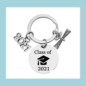 Porte-clés Longes 2021 En Acier Inoxydable Porte-clés Pendentif Classe De Graduation Saison Boucle Plus Défilement Cérémonie D'ouverture Cadeau Clé R Dhgi6