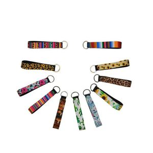 Llaveros Lanyards 22 Diseños Muñequera Llavero Fiesta Floral Impreso Cadena Neopreno Llavero Muñequera Cordón Correa de muñeca Mano para Otbpm