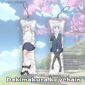 Keychains Lanyards 4x12cmaharen reina mini oreiller porte-clés anime kéfilège Keychain Cosplay Anime Keychain Phone Mobile Phone Pendant Y240417