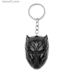 Porte-clés Lanyards Avengers Superhero Porte-clés Masque de panthère noire Porte-clés Porte-clés de mode Cadeaux pour les fans Ami Accessoires Cadeaux Q240201
