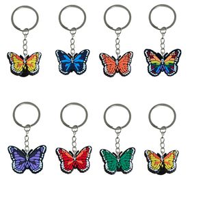 Keychains Lanyards Butterfly Keychain Key Ring pour garçons Keyring School Sacs Backpack Goodie Bag Sobers Fournitures Bac School Bag B otwoe