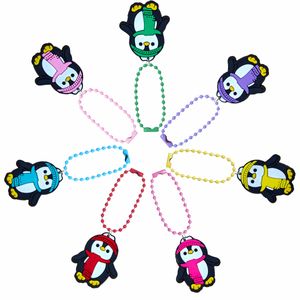 Keychains Lanyards Cartoon Penguin Series Keychain Key Key Ring Ball Bead Fashion Cookings Charms Charms For Women Girls Sac Drop Livrot OTR3S