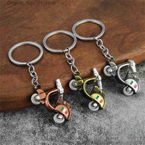 Llaves de llaves lanaros Las ruedas de llaves de motocicleta de montaña creativa pueden rotar el anillo de llave de metal para hombres soporte para el automóvil de la llave 3d accesorios de llave regalos Q231219