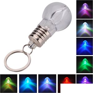 Keychains Lonyards Colorf Colorf Changement de poche LED Light Light Mini BB LAMPE CHAINE Clean Torch Keyring Novelty Chris Dhgarden DH78V