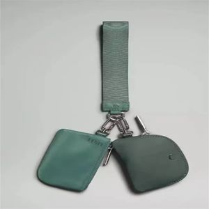 Keychains Lanyards Designer Brand Metal Double Pouche Pochette Pochette Double sangle Afficier Mini Mini Yoga Sac détachable