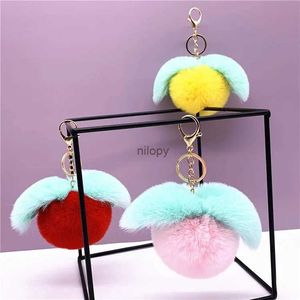 Keychains Lonyards Fruit Keychain Carton Cartonnière Plans de la peluche Péach Car Key Chain Chain Accessoires Accessoires Créatif Creative Gift Lanyard For Keys