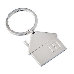 Keychains Lonyards House Personnalize Real Estate Key Chain Metal Keychain Pendant Creative Gift Keyring Custom Logo Drop Livrot DHBS3