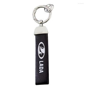 Porte-clés en cuir avec logo de voiture, porte-clés pour Lada Niva Kalina Priora Granta Largus Vaz Samara Vesta XRAY All Ser Miri22
