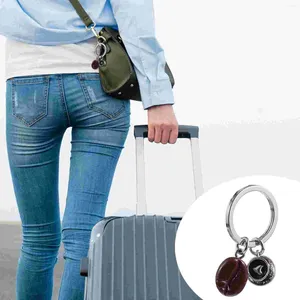 Porte-clés en métal porte-clés grain de café porte-clés sac accessoire accessoires support de mode cadeau homme stockage lanière