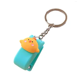 Keychains mini agrafeuse Key Keet Animal Animal Office Accessoires de papeterie Cadeaux pour l'anniversaire d'anniversaire